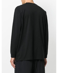 schwarzer bedruckter Pullover mit einem Rundhalsausschnitt von Marcelo Burlon County of Milan