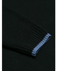 schwarzer bedruckter Pullover mit einem Rundhalsausschnitt von Marni