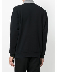 schwarzer bedruckter Pullover mit einem Rundhalsausschnitt von Marcelo Burlon County of Milan