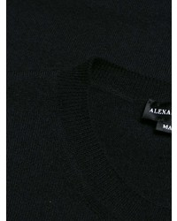 schwarzer bedruckter Pullover mit einem Rundhalsausschnitt von Alexander McQueen