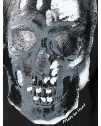 schwarzer bedruckter Pullover mit einem Rundhalsausschnitt von Philipp Plein