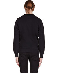 schwarzer bedruckter Pullover mit einem Rundhalsausschnitt von Diesel Black Gold