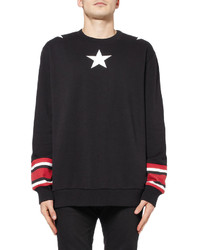 schwarzer bedruckter Pullover mit einem Rundhalsausschnitt von Givenchy