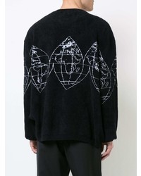 schwarzer bedruckter Pullover mit einem Rundhalsausschnitt von Off-White