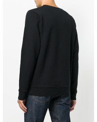 schwarzer bedruckter Pullover mit einem Rundhalsausschnitt von Marcelo Burlon County of Milan