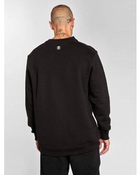 schwarzer bedruckter Pullover mit einem Rundhalsausschnitt von Thug Life