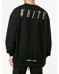 schwarzer bedruckter Pullover mit einem Rundhalsausschnitt von Off-White
