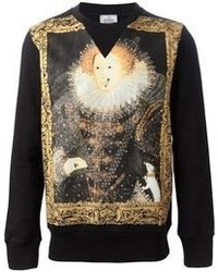 schwarzer bedruckter Pullover mit einem Rundhalsausschnitt von Vivienne Westwood