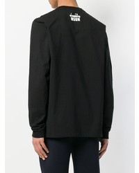 schwarzer bedruckter Pullover mit einem Rundhalsausschnitt von MSGM