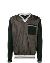 schwarzer bedruckter Pullover mit einem V-Ausschnitt von Lanvin