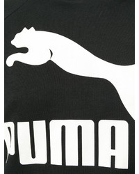 schwarzer bedruckter Pullover mit einer Kapuze von Puma