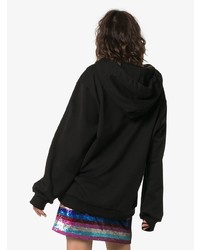 schwarzer bedruckter Pullover mit einer Kapuze von Dolce & Gabbana
