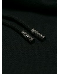 schwarzer bedruckter Pullover mit einer Kapuze von Off-White