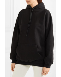 schwarzer bedruckter Pullover mit einer Kapuze von Balenciaga
