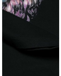 schwarzer bedruckter Pullover mit einer Kapuze von MM6 MAISON MARGIELA
