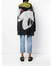 schwarzer bedruckter Pullover mit einer Kapuze von Marc Jacobs