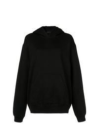 schwarzer bedruckter Pullover mit einer Kapuze von RtA