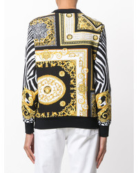 schwarzer bedruckter Pullover von Versace