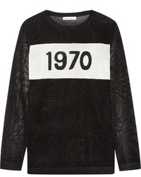 schwarzer bedruckter Pullover von Bella Freud