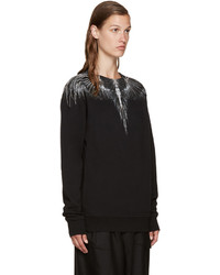 schwarzer bedruckter Pullover von Marcelo Burlon County of Milan