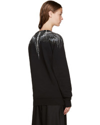 schwarzer bedruckter Pullover von Marcelo Burlon County of Milan