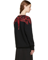 schwarzer bedruckter Pullover von Marcelo Burlon County of Milan