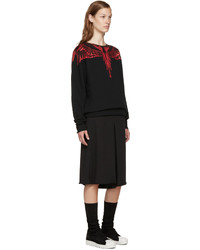 schwarzer bedruckter Pullover von Marcelo Burlon County of Milan