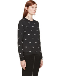 schwarzer bedruckter Pullover von Kenzo