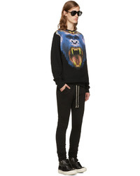 schwarzer bedruckter Pullover von Marcelo Burlon County of Milan