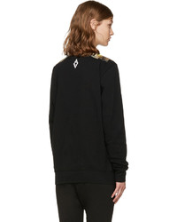 schwarzer bedruckter Pullover von Marcelo Burlon County of Milan