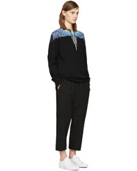 schwarzer bedruckter Pullover von Marcelo Burlon County of Milan