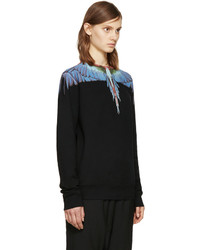 schwarzer bedruckter Pullover von Marcelo Burlon County of Milan