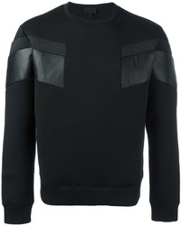 schwarzer bedruckter Pullover von Les Hommes