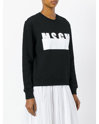 schwarzer bedruckter Pullover von MSGM