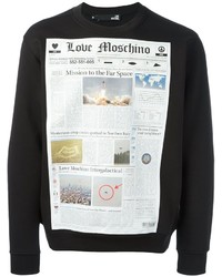 schwarzer bedruckter Pullover von Love Moschino