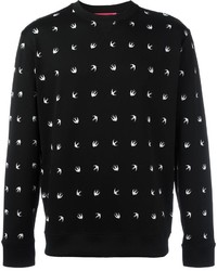 schwarzer bedruckter Pullover von McQ by Alexander McQueen