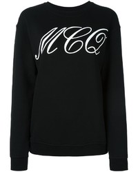 schwarzer bedruckter Pullover von McQ by Alexander McQueen