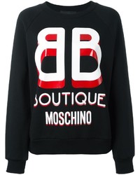 schwarzer bedruckter Pullover von Moschino