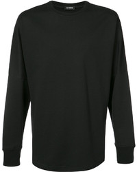 schwarzer bedruckter Pullover von Raf Simons