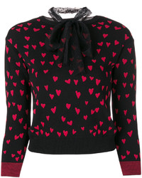schwarzer bedruckter Pullover von RED Valentino