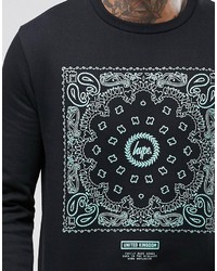 schwarzer bedruckter Pullover von Hype