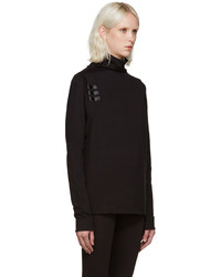 schwarzer bedruckter Rollkragenpullover von Y-3