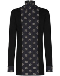 schwarzer bedruckter Rollkragenpullover von Dolce & Gabbana