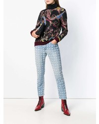 schwarzer bedruckter Rollkragenpullover von Etro