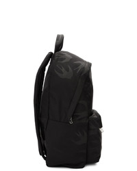 schwarzer bedruckter Rucksack von McQ Alexander McQueen