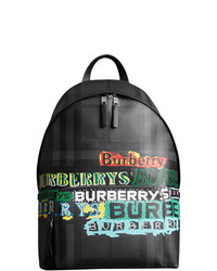 schwarzer bedruckter Rucksack von Burberry