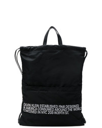 schwarzer bedruckter Rucksack von Calvin Klein 205W39nyc