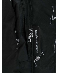 schwarzer bedruckter Rucksack von Alexander McQueen