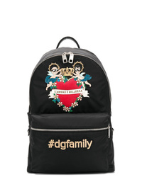schwarzer bedruckter Rucksack von Dolce & Gabbana