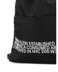schwarzer bedruckter Rucksack von Calvin Klein